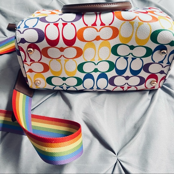 Coach pride Rowan satchel SF PF home used once perfect condition 🌈 - Picture 3 of 3